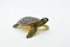 Hawksbill Sea Turtle, Rubber Reptile, Hand Painted, Museum Quality, Educational, Realistic Toy Figure, Diorama Model, Kids,  2 1/2 Inches. 