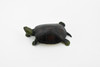 Turtle, Yellow Pond Turtle, Rubber Reptile, Hand Painted, Museum Quality, Educational, Realistic Toy Figure, Diorama Model, Kids,  2 1/2 Inches. 