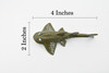 Guitarfish Shark, Shovelnose Ray, Rubber Fish, Hand Painted, Educational Design, Diorama Model, Toy, Kids,  4 Inches.  