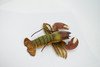 Lobster, Boston, American, Museum Quality, Rubber Crustacean, Hand Painted, Realistic Toy Figure, Model, Replica, Kids, Educational, Gift,       9"       CH163 BB111