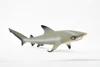 Black Tip Reef Shark, Museum Quality, Hand Painted,  Rubber Fish,  Educational, Diorama Model, Replica, Realistic Toy Figure, Kids, 5 Inches.