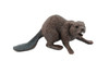 Beaver, Castor, Museum Quality, Hand Painted, Rubber Animal, Realistic Toy Figure, Diorama Model, Kids, Educational, Gift,      2 1/2 Inches.   