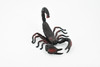 Scorpion, Black and Red, Arachnids, Scorpiones, Museum Quality, Educational, Hand Painted, Rubber Insect, Diorama Model, Realistic, Kids, Toys,  4 Inches.