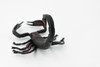 Scorpion, Black and Red, Arachnids, Scorpiones, Museum Quality, Educational, Hand Painted, Rubber Insect, Diorama Model, Realistic, Kids, Toys,  4 Inches.