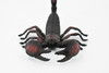 Scorpion, Black and Red, Arachnids, Scorpiones, Museum Quality, Educational, Hand Painted, Rubber Insect, Diorama Model, Realistic, Kids, Toys,  4 Inches.