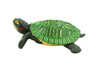 Turtle, Red Ear Slider Pond Turtle, Terrapin, Hand Painted, Realistic Toy Figure, Model, Replica, Kids, Educational, Gift,     2"     CH461 BB114