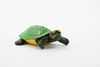 Turtle, Red Ear Slider Pond Turtle, Terrapin, Hand Painted, Realistic Toy Figure, Model, Replica, Kids, Educational, Gift,     2"     CH461 BB114