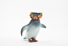 Penguin, Rockhopper Penguin, Rubber Bird, Hand Painted, Realistic Toy Figure, Model, Replica, Kids, Educational, Gift,       3"     CH463 BB114