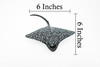 Spotted Eagle Ray, Bonnet ray, Duckbill ray, Museum Quality, Educational, Rubber Fish, Hand Painted, Realistic Toy Figure, Diorama Model, Kids, 6 Inches. 