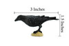 Raven, North America Common Raven, Museum Quality, Rubber Bird, Hand Painted, Realistic Toy Figure, Diorama Model, Replica, Kids, Educational, 3 Inches.
