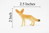 Bat-eared fox, Fennec Fox, Museum Quality, Hand Painted, Educational, Rubber Animal, Realistic Toy Figure, Diorama Model, Kids,  2 1/2 Inches. 