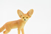 Bat-eared fox, Fennec Fox, Museum Quality, Hand Painted, Educational, Rubber Animal, Realistic Toy Figure, Diorama Model, Kids,  2 1/2 Inches. 