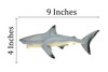 Great White, G.W. Shark, Museum Quality, Hand Painted, Educational, Rubber Fish, Diorama Model, Replica, Realistic Toy Figure, Kids,  9 Inches. 
