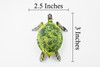 Turtle, Green Sea Turtle, Museum Quality, Hand Painted, Rubber  Reptile, Realistic Toy Figure, Model, Replica, Kids, Educational, Gift,    3"     CH249 BB123