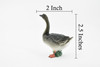 Goose, Grey Goose, Chinese, Hand Painted, Museum Quality, Educational, Hand Painted, Rubber Bird, Realistic Toy Figure, Diorama Model, Kids, 2 1/2 Inches. 