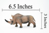 Woolly Rhino, Prehistoric Mammal, Museum Quality, Rubber Animal, Hand Painted, Realistic Toy Figure, Diorama Model, Kids, Educational, 6 1/2 Inches.