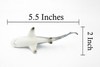 Black Tip Reef Shark, Museum Quality, Hand Painted,  Rubber Fish,  Educational, Diorama Model, Replica, Realistic Toy Figure, Kids, 5 1/2 Inches. 
