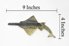 Sawfish, Carpenter shark, Museum Quality, Educational, Rubber Fish, Hand Painted, Realistic Toy Figure, Diorama Model, Kids,  9 Inches. 