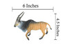 Eland Antelope, Taurotragus oryx, Museum Quality, Hand Painted, Rubber Animal, Realistic Toy Figure, Model, Replica, Kids, Educational, 6 Inches.