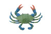 Crab, Blue Crab, Museum Quality, Rubber Crustacean, Hand Painted, Realistic Toy Figure, Model, Replica, Kids, Educational, Gift,       7"       CH332 BB133