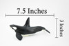 Orca, Killer Whale, Marine Mammal, Museum Quality, Hand Painted, Educational, Rubber Animal, Realistic, Diorama Model, Toy Figure, Kids, 7 1/2 Inches.
