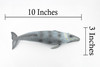 Whale, Grey Whale, Museum Quality, Hand Painted, Rubber Marine Mammal, Realistic Toy Figure, Model, Replica, Kids, Educational, Gift,      10"     CH392 BB146