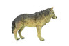 Wolf, Brown and Black, Timber Wolf, Museum Quality, Hand Painted, Rubber Animal, Educational, Realistic, Figure, Lifelike Figurine, Replica,  7 Inches.