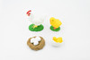 Chicken, Life Cycle of a Chicken, 4 Stages, Museum Quality, Educational, Hand Painted, Rubber Bird, Realistic Toy Figure, Diorama Model, Kids,  2 1/2 Inches. 