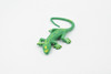 Gecko, Green with Yellow Markings, Lizard, Reptile, Soft Stretchy Rubber Toy, Realistic, Rainforest, Figure, Model, Replica, Kids, Educational, Gift,   5"    F0114 B13