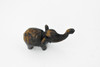 Elephant, Good Luck, Prosperity, Educational, Realistic Hand Made, Figure, Lifelike Model, Figurine, Replica, Gift,     1 1/2"     TH54 BB68