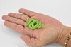 Snake, Green Boa, Coiled, Rubber Reptile, Educational, Realistic Hand Painted, Figure, Lifelike Model, Figurine, Replica, Gift,      2 1/2"    F4477 B213