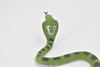 Snake, King Cobra, Green, Rubber Reptile, Educational, Realistic Hand Painted, Figure, Lifelike Model, Figurine, Replica, Gift, Toy,      9"    F3598 B363