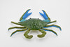 Crab, Blue Crab, Museum Quality, Rubber, Crustaceans, Educational, Realistic, Hand Painted, Figure, Lifelike Figurine, Replica, Gift,     7"      F4071 B135