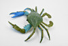 Crab, Blue Crab, Museum Quality, Rubber, Crustaceans, Educational, Realistic, Hand Painted, Figure, Lifelike Figurine, Replica, Gift,     7"      F4071 B135