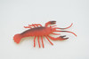 Lobster, Crayfish, Crawdad Design, Orange, Rubber Crustaceans, Educational, Figure, Lifelike, Model, Replica, Gift,     5"      F6002 B377