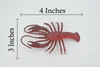 Lobster, Crayfish, Crawdad Design, Red, Museum Quality, Rubber Crustaceans, Educational, Figure, Lifelike, Model, Replica, Gift,     4"     F0023 B22