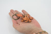 Frog, Key Chain, Leather, Amphibians, Brown, Hand Made, Keychain, Thailand, Key Fob, Keys, Lifelike Model, Gift,     2"     THL08 BB69