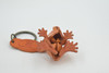 Frog, Key Chain, Leather, Amphibians, Brown, Hand Made, Keychain, Thailand, Key Fob, Keys, Lifelike Model, Gift,     2"     THL08 BB69