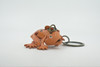 Frog, Key Chain, Leather, Amphibians, Brown, Hand Made, Keychain, Thailand, Key Fob, Keys, Lifelike Model, Gift,     2"     THL08 BB69