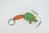 Turtle, Key Chain, Red Eared, Pond, Turtle, Reptiles, Green, Hand Made, Keychain, Thailand, Key Fob, Keys, Lifelike Model, Gift,     3"      THL10 BB69