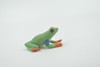 Frog, Red-Eyed Tree Frog , Museum Quality, Hand Painted, Rubber Amphibian, Realistic Figure, Model, Replica, Toy, Kids, Educational, Gift,   1 1/2"    CH496 BB154