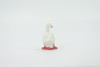 Duck, White, Pekin, Hand Painted, Rubber Bird, High Quality, Rubber, Realistic, Toy, Figure, Kids, Model, Replica, Educational, Gift,     1"    CH520 BB158