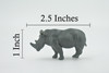 Rhinoceros, Rhino, High Quality, Hand Painted, Rubber Animal, Realistic, Figure, Model, Replica, Toy, Kids, Educational, Gift,   2 1/2"   CH529 BB158