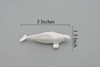 Whale, Beluga, White Whale, High Quality, Rubber, Hand Painted, Realistic, Toy Figure, Model, Replica, Kids, Educational, Gift,    3"      CH545 BB159 