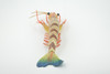 Shrimp, Prawn, Tiger Shrimp, Museum Quality, Hand Painted, Rubber Crustaceans, Realistic Toy Figure, Model, Replica, Kids, Educational, Gift,     9"      CH558 BB161