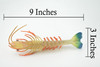 Shrimp, Prawn, Tiger Shrimp, Museum Quality, Hand Painted, Rubber Crustaceans, Realistic Toy Figure, Model, Replica, Kids, Educational, Gift,     9"      CH558 BB161