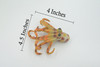 Octopus, Octopodes, Octopoda, Octopi, Museum Quality, Hand Painted, Rubber, Realistic Figure, Toy, Kids, Educational, Gift,      4 1/2"    CH577 BB163