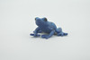 Frog, Blue and Black Poison Dart Frog, Museum Quality, Hand Painted, Rubber, Amphibian, Realistic, Figure, Toy, Kids, Educational, Gift,   1 1/2"    CH582 BB163 