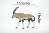 Gemsbok, South African oryx, Museum Quality, Hand Painted, Rubber, Realistic, Figure, Toy, Kids, Educational, Gift,   5 1/2"    CH584 BB163  