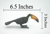 Bird, Toucan,  Museum Quality, Hand Painted, Rubber, family Ramphastidae, Realistic Toy Figure, Model, Replica, Kids, Educational, Gift,     6 1/2"     CH610 BB166